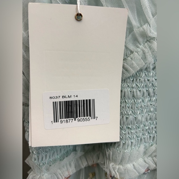 Mac Duggal 8037 NWT V-neckline Cross Back Ruffle Detail A-line Dress - Picture 7 of 7